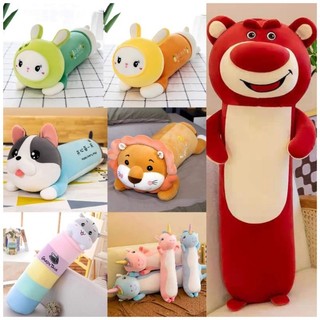 Gấu dâu gối ôm, gấu dâu lotso, gấu dâu dạng nằm, gối ôm cho bé, gối ôm gấu bông cho bé, gối ôm cao cấp