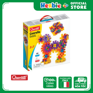 Đồ chơi giáo dục phát triển trí tuệ quercetti 2332 georello basic dog & flower - herbie toys