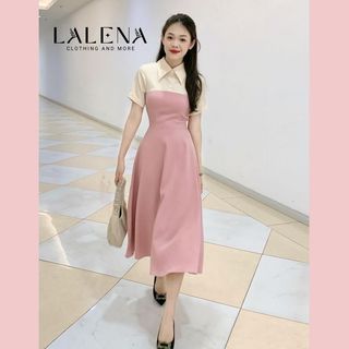 ĐẦM NV076 VÁY CÔNG SỞ CỔ ĐỨC,PHỐI 2 MÀU TRẮNG ĐEN HỒNG CÔNG SỞ ĐI CHƠI ĐI TIỆC CÓ SIZE TO