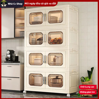 Tủ nhựa gấp đa năng 80CM cho bé rộng chất lượng cao 3-5 TầngHộp đựng đồ dùng cho trẻ em nhiều ngăn lớp không cần lắp đặt