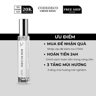 Tinh dầu nước hoa CODEDECO Rose By Code Sang trọng, Trưởng thành, Quyến rũ 10ml