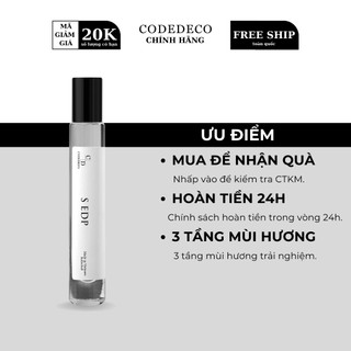 Tinh dầu nước hoa codedeco s edp cuốn hút, hấp dẫn, cá tính 10ml, dạng chai lăn