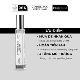Tinh dầu nước hoa codedeco guility pour homme 10ml mạnh mẽ, nam tính, trưởng thành tiện lợi, nhỏ gọn