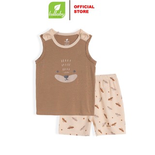 LULLABY - NH825R - Bộ sát nách bamboo bé trai/bé gái