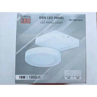 Duhalchính hãng đèn led ốp trần nổi 18w vuông tròn duhal sáng trắng bao hành 24 thang đổi mới