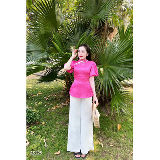 BỘ BÀ BA TAY PHỒNG ÁO HOA QUẦN LỤA MÀU