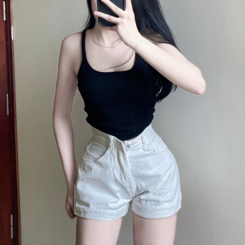 [SODM88]QUẦN SHORT JEAN ĐÙI NỮ LƯNG CAO LAI CUỐN TRƠN MÀU TRẮNG ĐEN XANH NHẠT CỰC MÁT MẺ SIÊU ĐỈNH PHÁ CÁCH | BigBuy360 - bigbuy360.vn