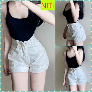 [SODM88]QUẦN SHORT JEAN ĐÙI NỮ LƯNG CAO LAI CUỐN TRƠN MÀU TRẮNG ĐEN XANH NHẠT CỰC MÁT MẺ SIÊU ĐỈNH PHÁ CÁCH