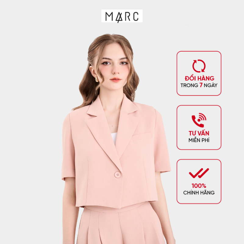 Áo Blazer/Khoác Kiểu Nữ MARC FASHION Crop Tay Ngắn - FAVH021524