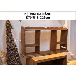 Kệ mini đa năng treo tường kích thước D70 x R18 x C26cm