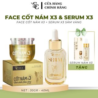 [HÀNG CHÍNH HÃNG] COMBO NÁM SICA WHITE - KEM CỐT NÁM X3 30Gr & SERUM CỐT NÁM SÂM VÀNG X3 40ML
