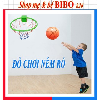 Bộ Đồ Chơi Ném Bóng Rổ Treo Tường Túi Lưới Bằng Nhựa Loại Lớn
