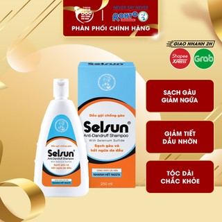 Dầu gội ngăn ngừa gàu & nấm, giảm ngứa da đầu selsun anti-dandruff shampoo 250ml