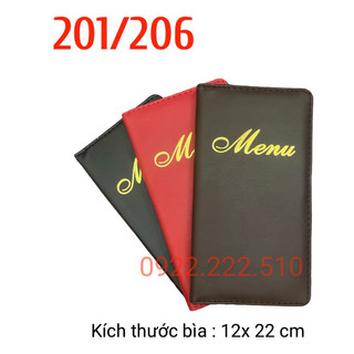 12x22cm - CUỐN MENU BÌA DA CAO CẤP NHỎ