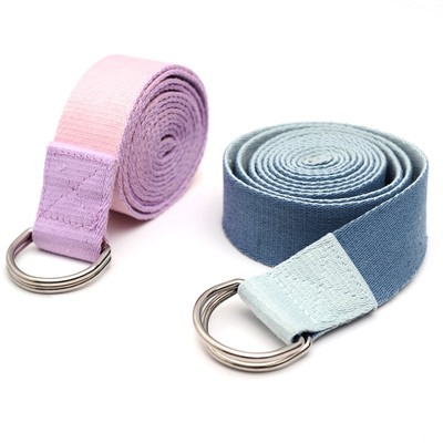 Dây tập Yoga cotton 2.5m YGT14 POPO chắc chắn, bản thiết kế khóa đôi, hỗ trợ tập các động tác khó