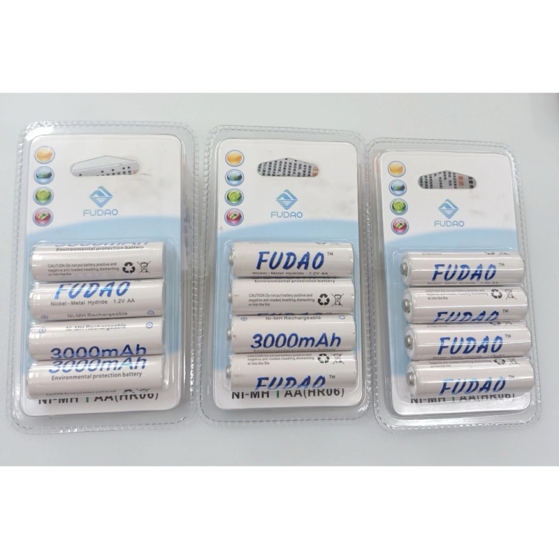 Pin Sạc AA FUDAO 3000mAh/ 1.2v ( Vỉ 4 Viên )