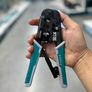 Kìm bấm cos TOTAL TMPCN5468R (cos viễn thông) có trợ lực