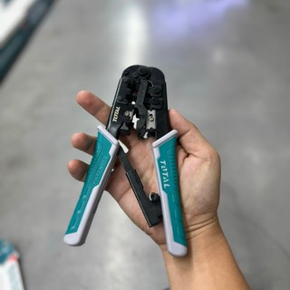 Kìm bấm cos TOTAL TMPCN5468R (cos viễn thông) có trợ lực