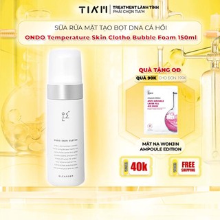 Sữa Rửa Mặt Tạo Bọt DNA Cá Hồi Ondo Temperature Skin Clotho Bubble Foam 150ml