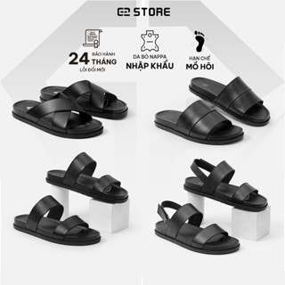 Dép da nam G2 kiểu dép đi biển thời trang dép quai chéo da thật chống hôi chân sandal quai hậu nam đi học đi chơi đlàm 