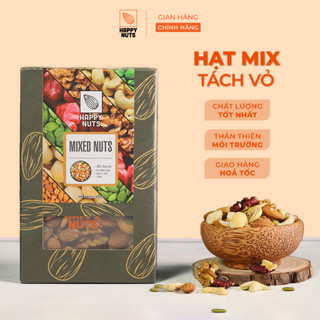 Hạt mix nuts tách vỏ 5 loại hạt happy nuts 500gr