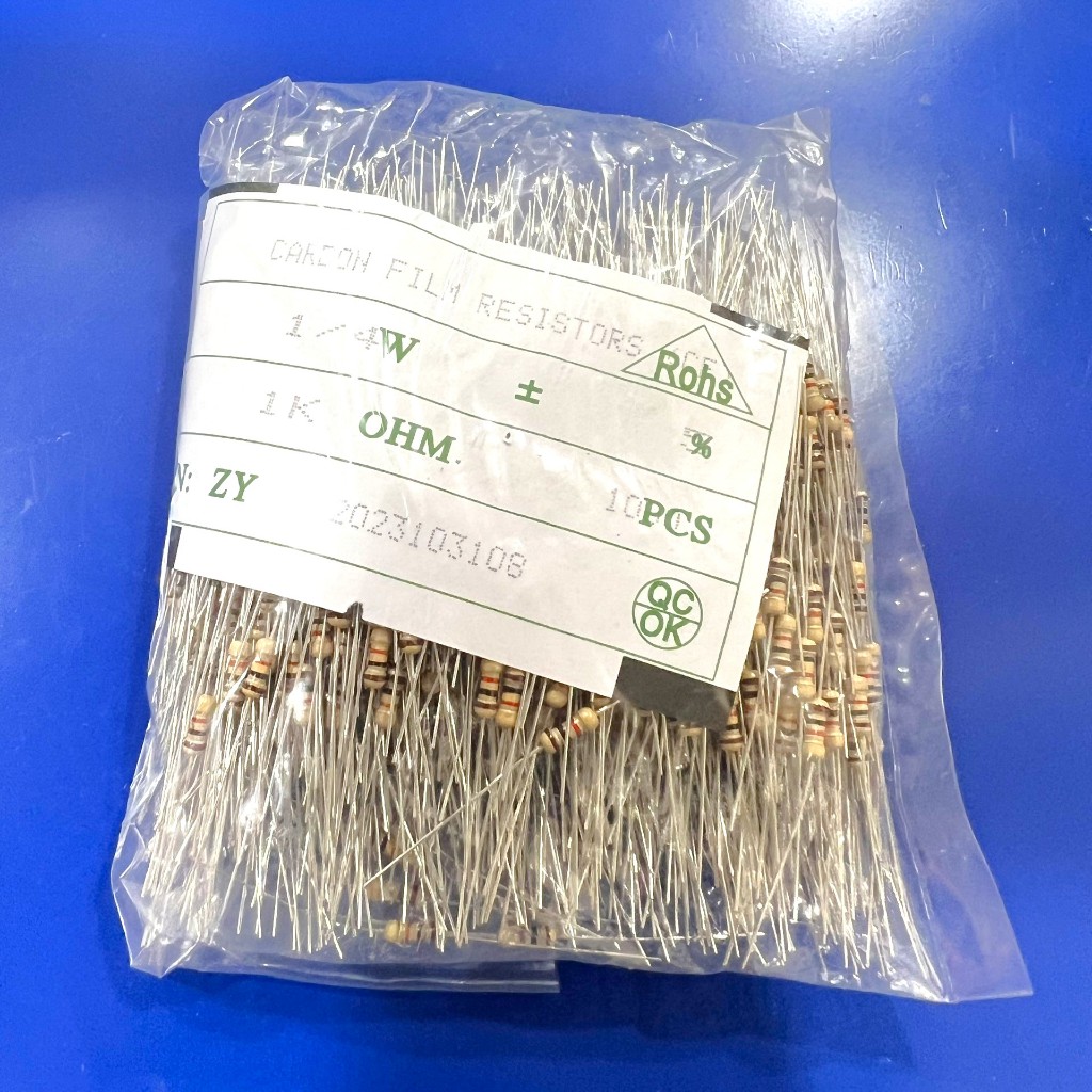 Điện trở công suất 1/4w 4 vòng màu gói 500 con