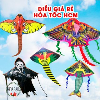 [HỎA TỐC HCM] Diều thả diều cá mập diều ma nữ HOA GẠO diều độc lạ trò chơi cho bé diều to đồ chơi diều phượng hoàng
