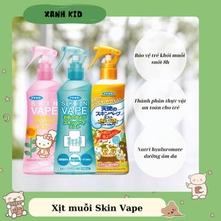 Xịt xua muỗi bảo vệ bé khỏi côn trùng đốt Skin Vape, xịt đuổi muỗi Skin Vape chính hãng cho bé xanhkid