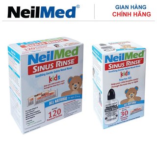 Combo Baby SinusCare gồm 1 Bình rửa mũi + 30 gói muối và Hộp 120 gói muối