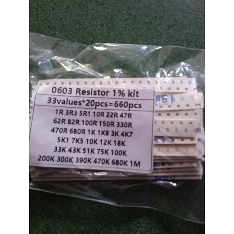 1 TÚI ĐIỆN TRỞ 0603(660 CHIẾC )