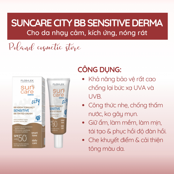Kem chống nắng Floslek Suncare Derma SPF 50+ cho mọi loại da