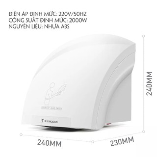 Máy sấy tay tự động cảm ứng thông minh, máy sấy tay khô nhà vệ sinh