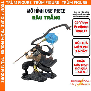 Mô hình,Figure One Piece Râu Trắng Chiến Đấu Có Led , trạng thái chiến đấu , mô hình one piece-Full box Trùm Figure