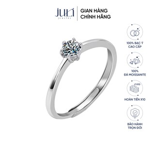 Nhẫn đeo đính Kim Cương cao cấp sáng lấp lánh làm bằng bạc Ý 100% | Không hoen gỉ | N971 JULI JEWELRY