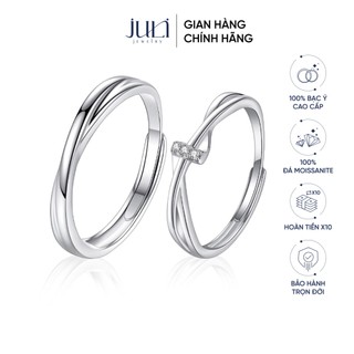 Nhẫn đôi đính hôn Nam Nữ đính Kim Cương, sang trọng dành cho các cặp đôi Yêu Nhau | ND668 JULI