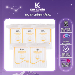 Combo 5 bịch bông tẩy trang Cotton Pads 1110 miếng