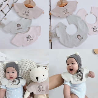 Yếm cổ thêu tên cho bé trai bé gái/ Yếm thun cotton thêu tên/ Yếm dãi cho bé