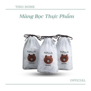 Set 100 Màng Bọc Thực Phẩm Có Chun Co Giãn Tiện Lợi Sử Dụng An Toàn Tiết Kiệm TVQ store