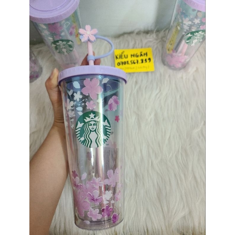 Ly coldcup topper sakura Starbucks Vietnam