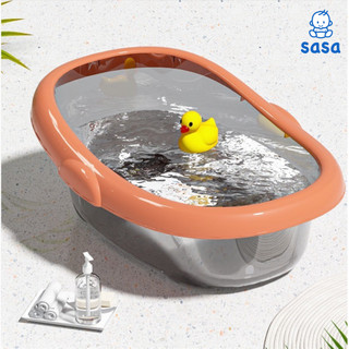 Chậu tắm new born đa năng dễ dàng sử dụng cho bé, chậu tắm trong suốt màu pastel, chậu tắm tiện lợi cho bé sơ sinh