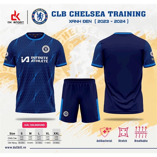 Quần áo bóng đá,đồ đá banh CLB CHELSEA 2023-2024 chuẩn thi đấu,thấm hút mồ hôi cực đẹp - sport hoàng phúc