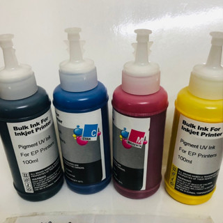 Mực dầu không phai pigment uv dùng cho máy in Epson loại 100ml/1 màu/ 1 chai