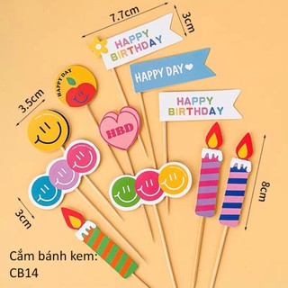 Set que cắm bánh sinh nhật, tem cắm bánh sinh nhật có nhiều mẫu như ảnh