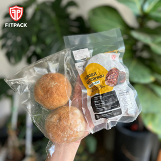 SET 02 Burger Gà TERIYAKI Healthy eatclean (02 nhân burger gà kèm 02 vỏ bánh burger nguyên cám)