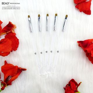 Cọ Vẽ Móng Cán Nhám Trắng BEALY
