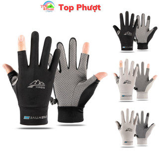 Găng tay chống nắng nam nữ đi xe máy lái ô tô chống tia uv băng lụa chất lượng cao hở 2 ngón Winds