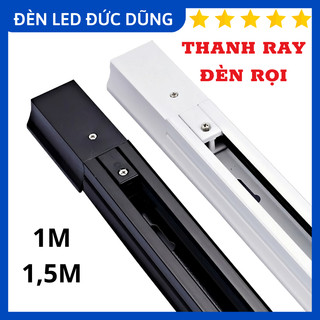 Thanh ray đèn rọi, ray trượt đèn rọi 1m,1.5m - dùng cho đèn rọi ray, trang trí showroom, nhà hàng,..