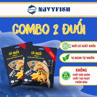 NAVYFISH Combo 2 gói Khô cá Đuối loại 1 nướng ớt tẩm vị ăn liền - ăn liền - ăn vặt, mồi nhậu, ăn với cơm