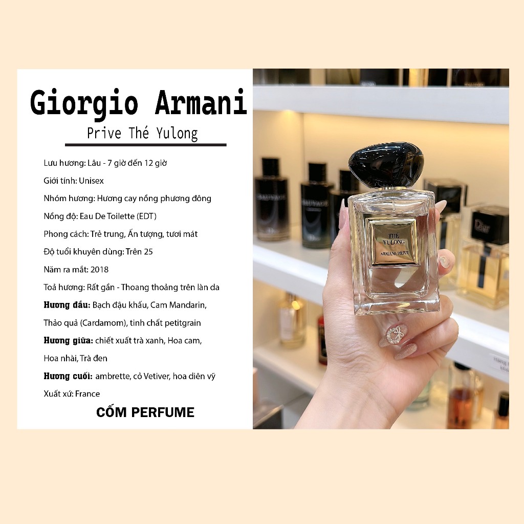 [Cốm Perfume] Nước hoa chiết Giorgio Armani Prive Thé Yulong