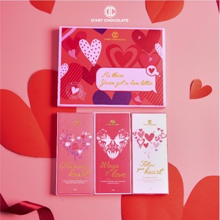 Hộp Quà Tặng Combo 3 Thanh Bar Socola Love Letter D'art Chocolate